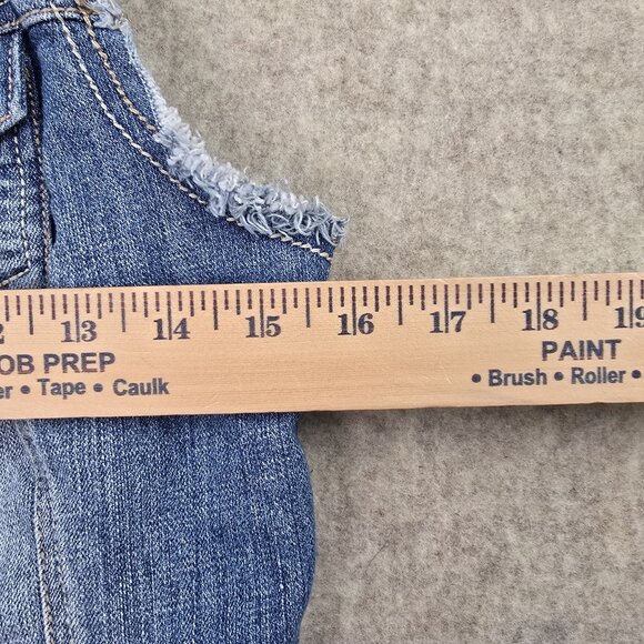 Hot Kiss Denim Vest With Aztec Embroidered Yoke Light Wash Button-Front Size S - Picture 8 of 8